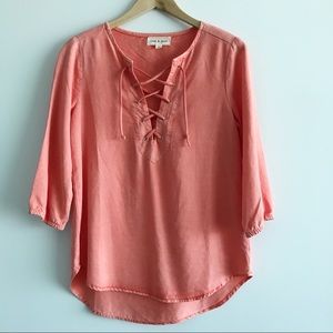 💛 SALE NWOT Anthro Cloth & Stone Orange Tie Up